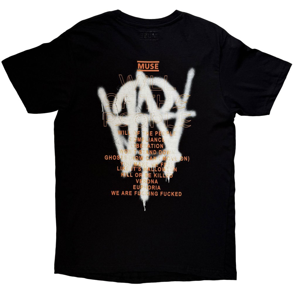 Muse - Grafitti Tracklist Tshirt Homme - Noir
